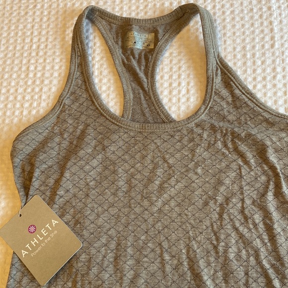 NEW! $49 ATHLETA XS AMBASSADOR TANK Top Gray Racerback - Picture 5 of 12